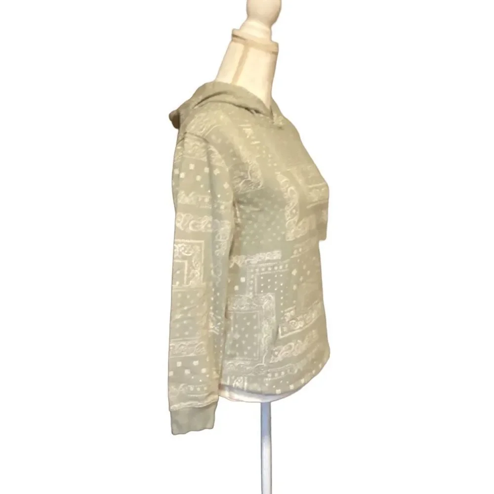 Art Class Kids Hoodie Sage Green and White Size L (12/14)